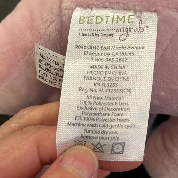 Twinkle Toes Pink Plush Elephant Stuffed Animal 10 Inch- Hazel - Picture 7 of 11